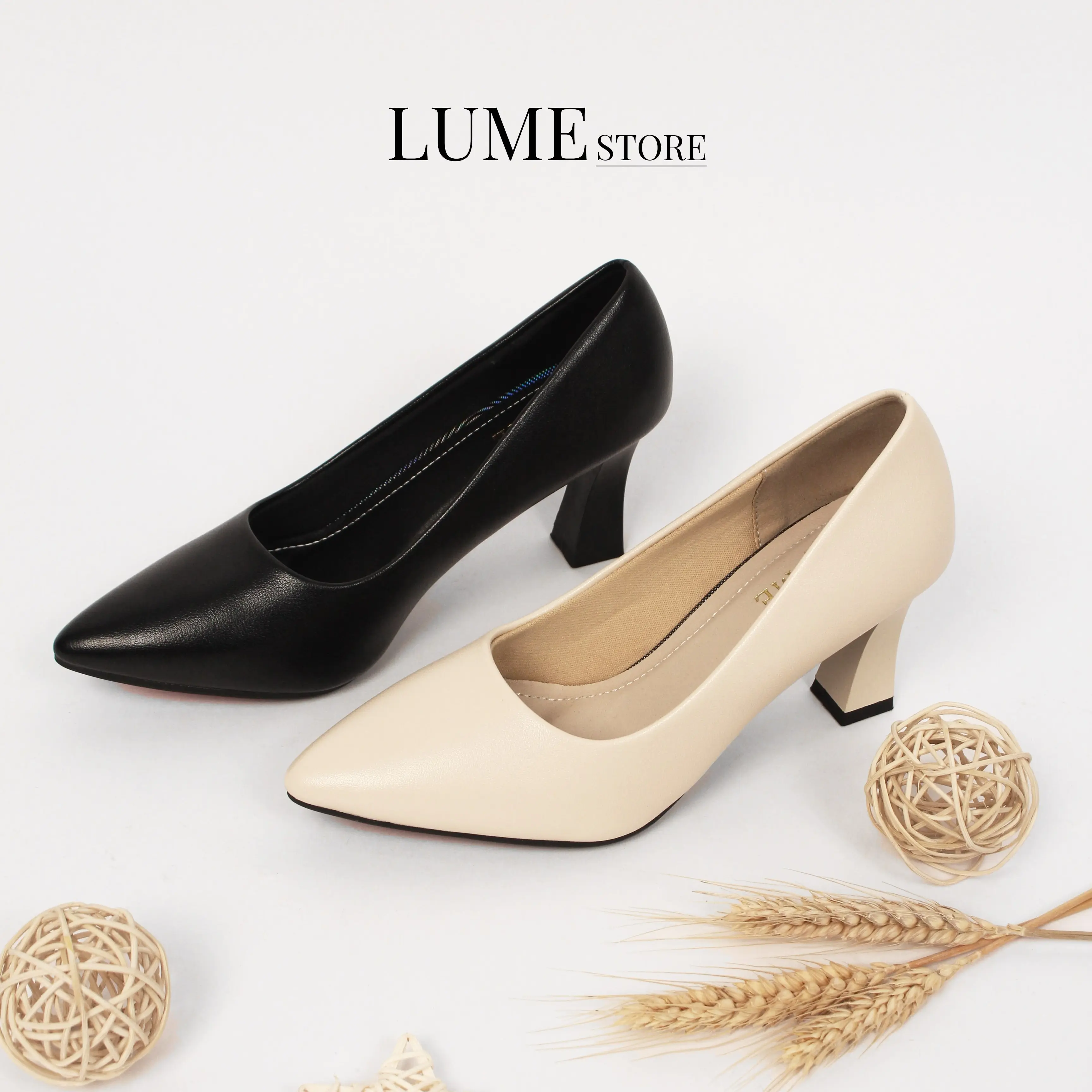 GIÀY Cao Gót Nữ MŨI NHỌN Trơn, Cao 5p và 7p Sẵn Size 35-42 - Shoes  Đế Cao   giàycaogót lười guốcbệt guốc giay  7phan