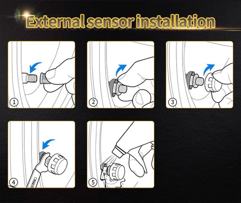 Product Introduction of 【SKIT】Car TPMS Tire Pressure Monitoring System And Time Display w/ Mounting Bracket, TPMS External Sensor, TPMS Internal Sensor, English Voice/Beep Alert,  TPMS Tyre Pressure Monitoring System, TPMS For Car Solar, Tire Pressure Gauge, Tire Pressure Sensor 10