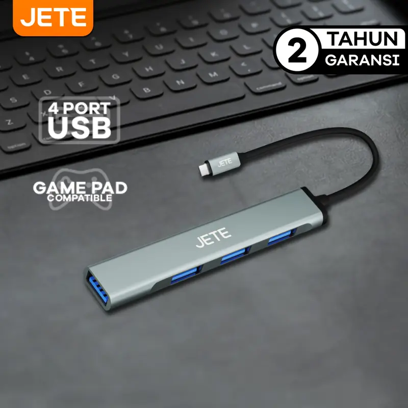 USB Hub Type C 4 in 1 JETE X3 Converter - Garansi 2 Tahun Card 1