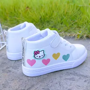 Sepatu anak perempuan sneaker terbaru motif hello kitty kekinian Fashion sepatu anak sekolah viral fyp tiktok sepatu labu labu untuk anak cewek