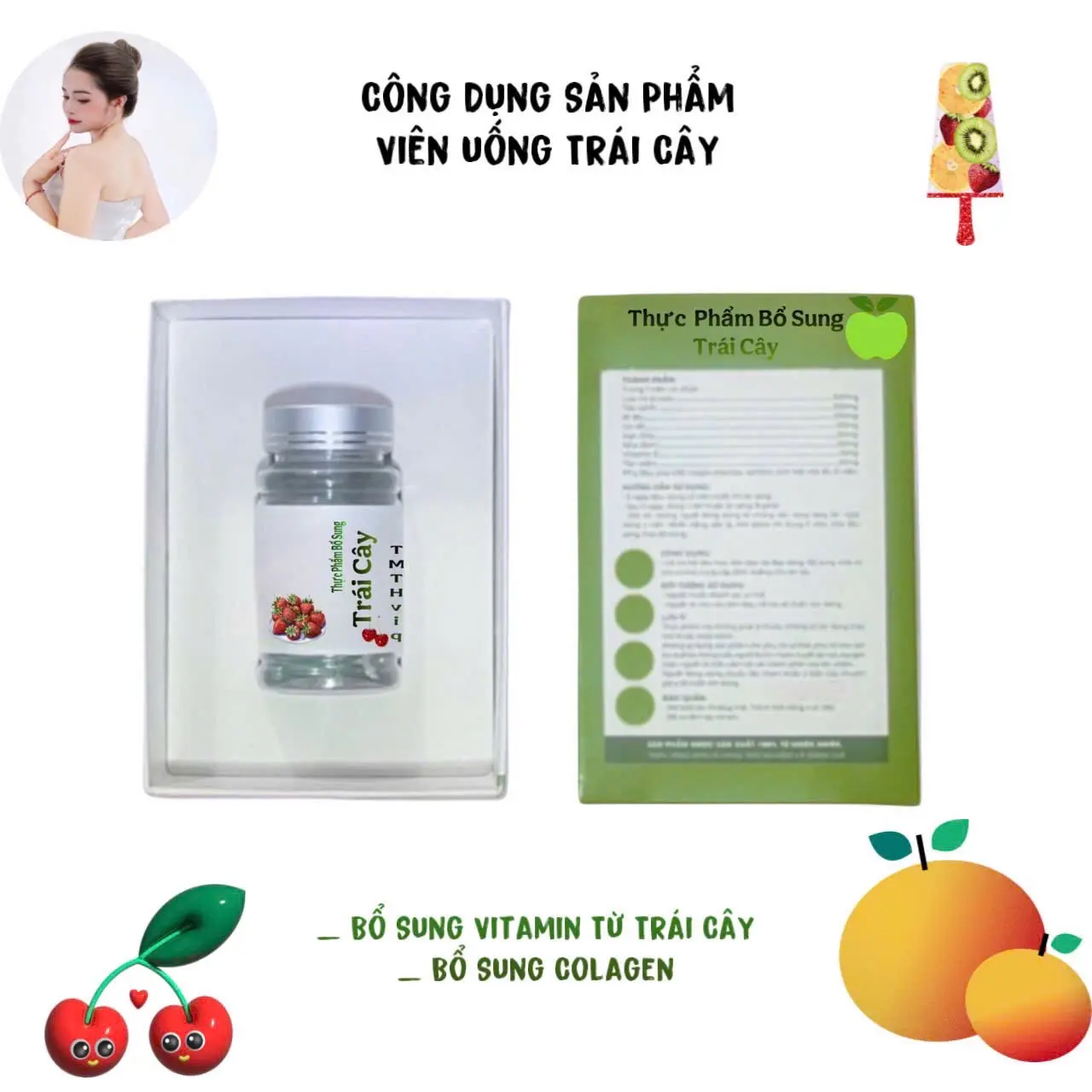 Combo TMTH Thực Phẩm Viên Uống Trái Cây Hỗ Trợ Bổ Sung Vitamin Từ Trái Cây  Rau Củ_ Thực Phẩm Bổ Sung Hỗ Trợ Sức Khỏe