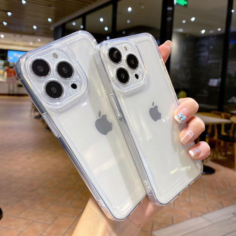 Product Introduction of Suitable for Apple 14promax transparent mobile phone case iphone16tpu anti-fall 15 space all-inclusive 13 protective cover 2