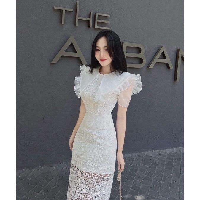 Đầm body ren phối cổ bèo 1