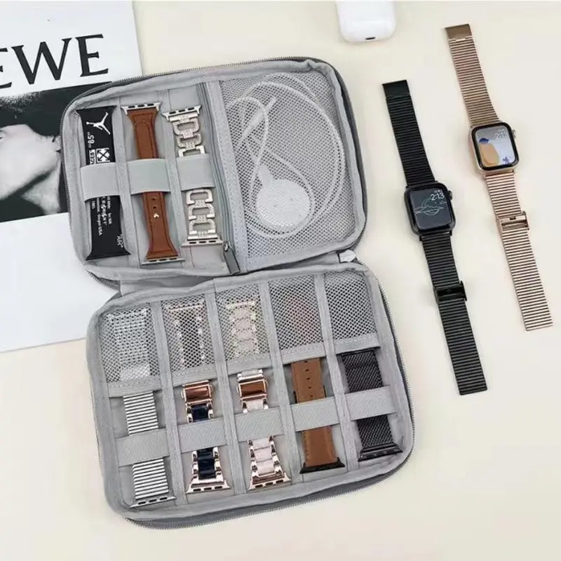 Watch Band Organizer Case, 1 Count Portable Travel Watch Band Storage Bag with Zipper, Organizing Watchband Holder Case for Indoor & Outdoor 8