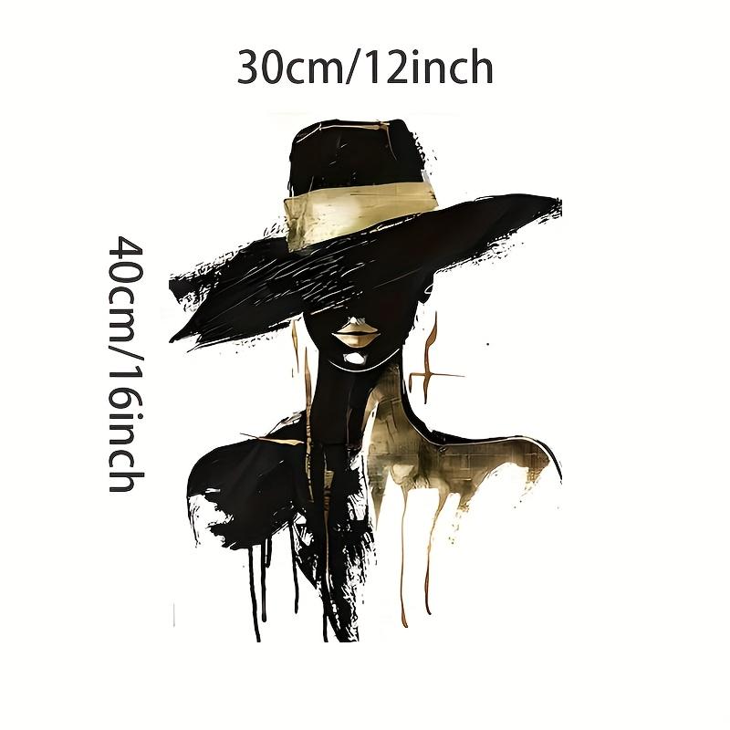 Product Introduction of Modern Minimalist Black & Golden Female Portrait Canvas Print - Frameless Wall Art for Living Room, Bedroom, Office, Dining Area - Waterproof, Unique Creative Decor, Perfect Gift Idea, Perfect for Room Decor 4