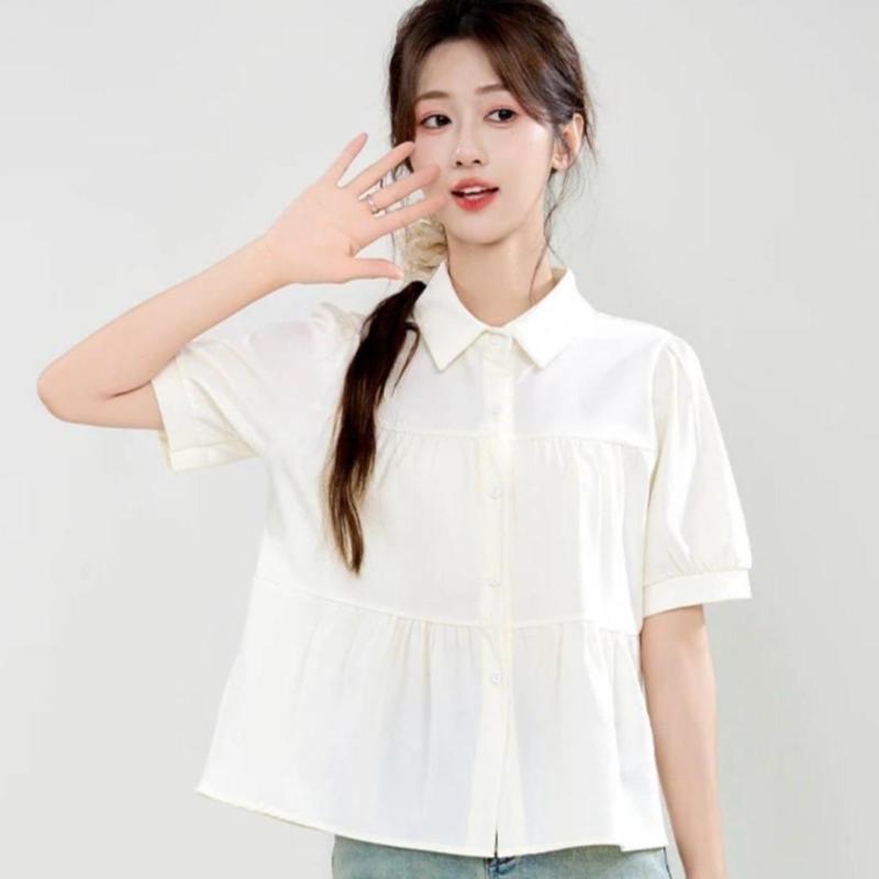 Áo Babydoll , Baby tee dễ thương chất đũi vân thoáng mát phom siêu chuẩn đi chơi, đi làm, đi học, đều xinh Nữ Top somi hot trend Nhung Kem