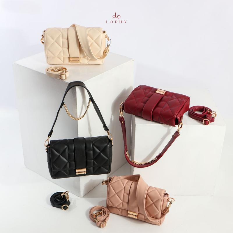 [Beli Lokal] Lophy Bag Tas Wanita Shoulder Bag Sling Bag Tas Bahu Wanita Tas Selempang Wanita Irish Bag in Pink Blush 8