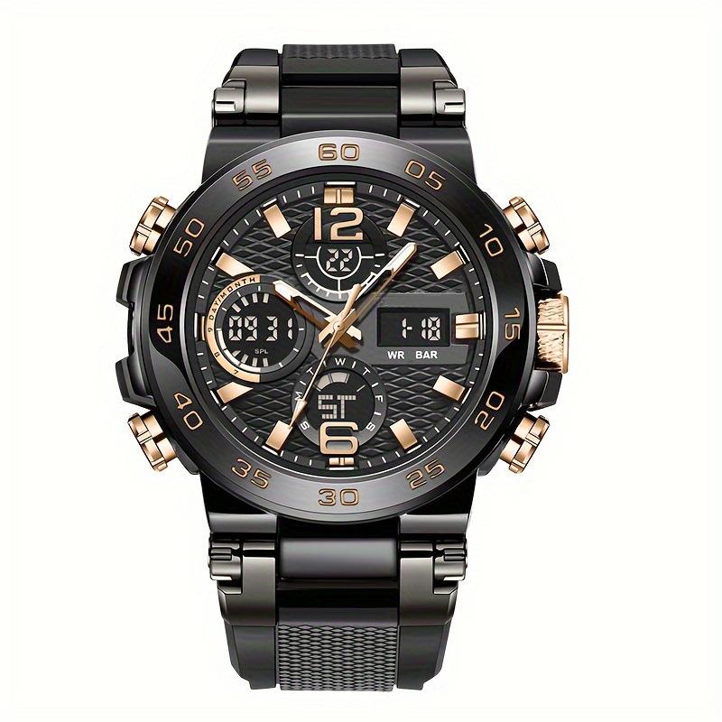 Product Introduction of Sports Watch Fashion New Dual Display Multi-Function Silicone Luminous Sports Casual Waterproof Men's Watch 6