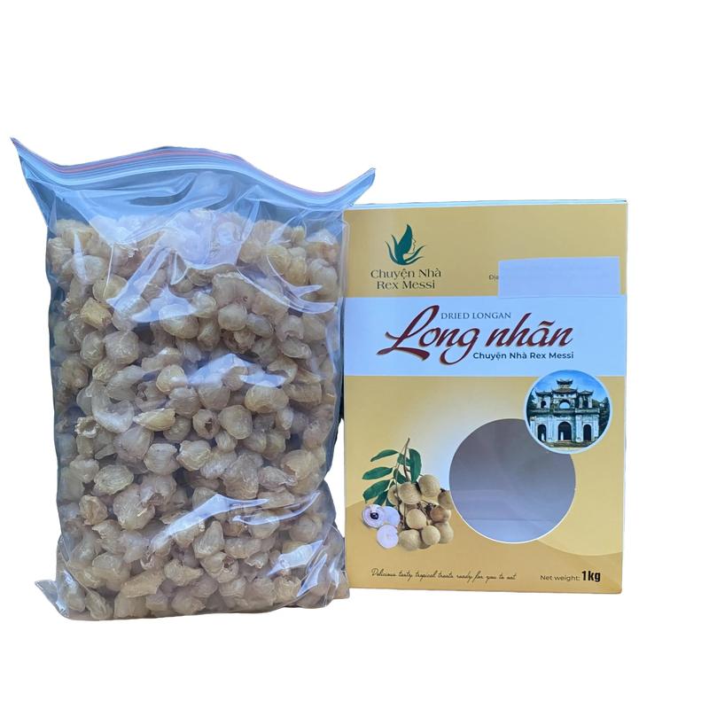   Hút Chân Không  1kg Long Nhãn Sấy Khô Đặc Sản Hưng Yên Chứng Nhận Ocop Không Đường Tự nhiên Hữu Cơ Vị Trái Cây Cay Ăn Vặt Food 