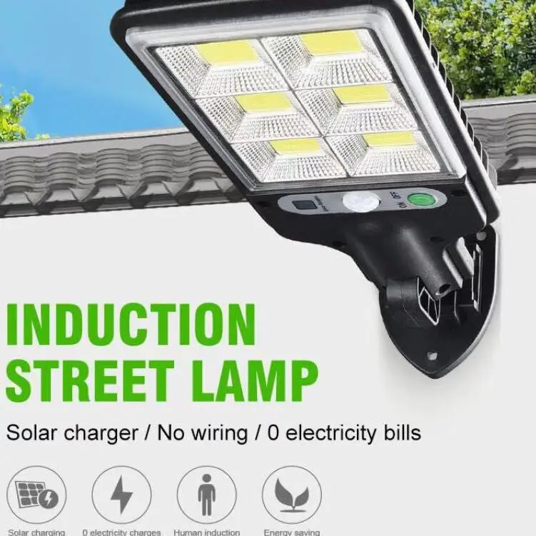 6 COB Solar Light Motion Sensor Outdoor Solar Wall Street Light Waterproof Lamp（With Remote Control）