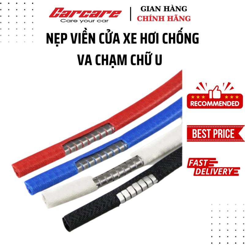 Nẹp Viền Cửa Xe Hơi Chống Va Chạm Chữ U Lõi Thép- Giá bán 1 mét 1