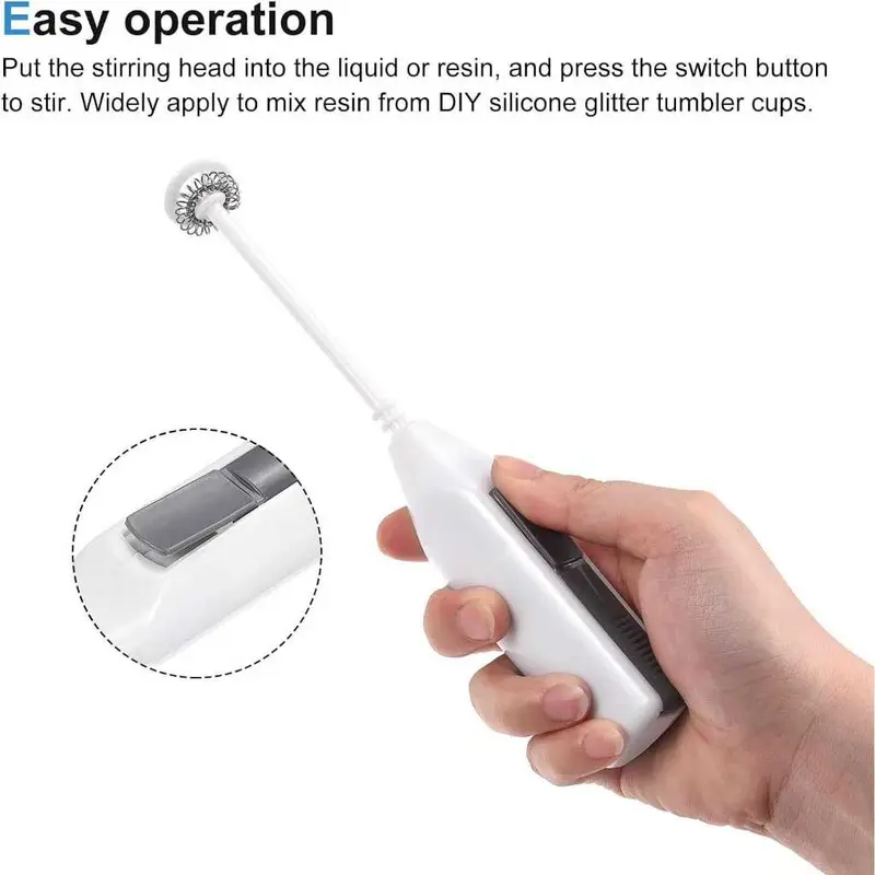 One Two Cups Hand Mixer Mini Pengocok Telur Kopi Milk Frother Battery - 16310 7