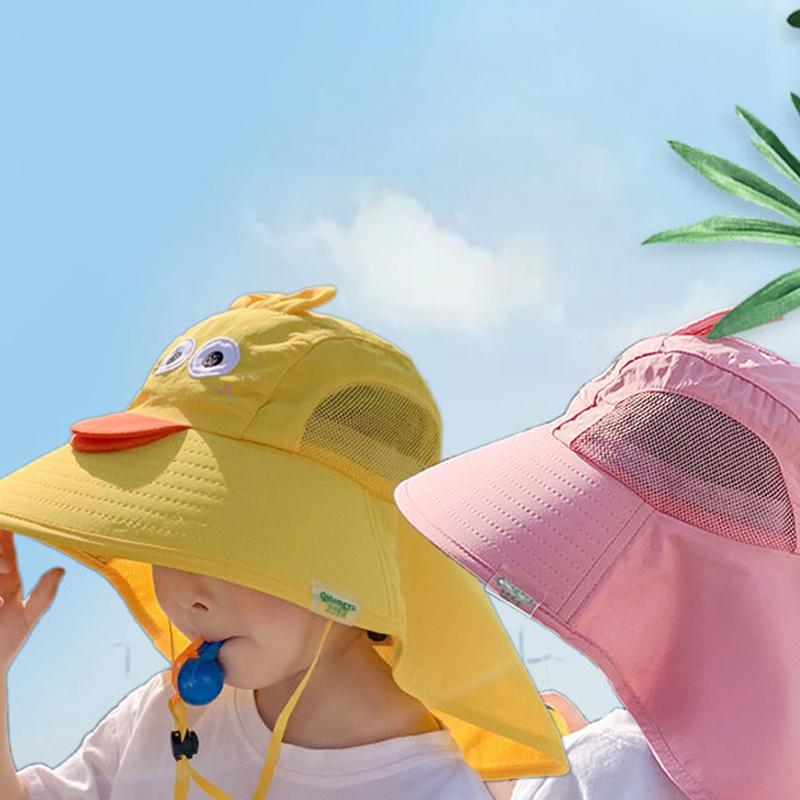 Product Introduction of Mũ Bucket Cho Em Bé Mùa Hè, Mũ Chống Nắng Đi Biển, Thoáng Khí, Thiết Kế Hoạt Hình, Mũ Ngư Dân Cho Trẻ Em, Che Tai Cổ Ngoài Trời, Chống Tia UV, Thích Hợp Cho Trẻ Em, Mũ Đi Biển 23