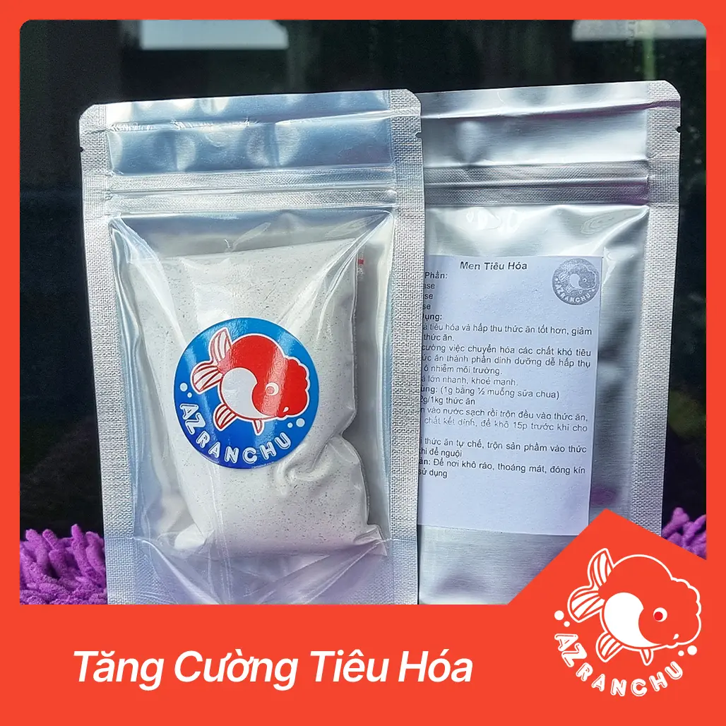 Men tiêu hóa - Giúp cá lớn nhanh, khoẻ mạnh, tăng cường tiêu hóa  - AZRanchu