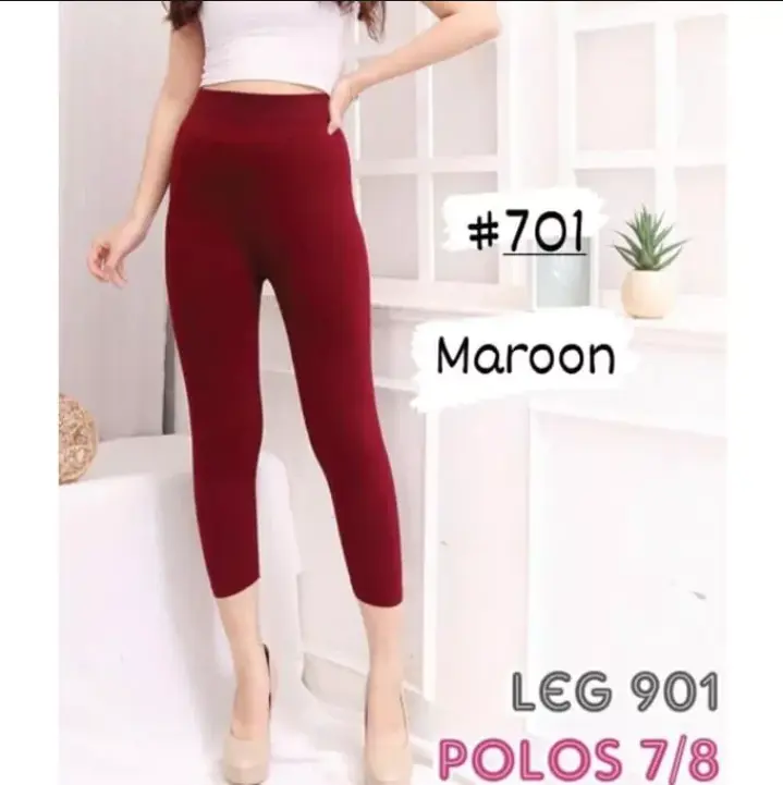 LEGING pendek wanita 7/8 merk neron - legging wanita jumbo import - Legging wanita7/8 pendek import Polos Melar 6