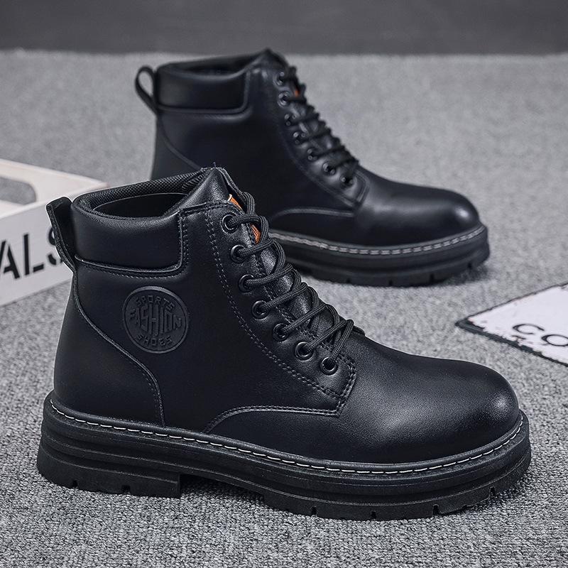 But Martin, untuk Lelaki, Kakitangan Boots 2024 Musim Luruh dan Musim Sejuk, Perkakas, Kalis Air, Tidak Licin, Sesuai untuk Kasut Kembara, Tapak Pembinaan, Rintangan Haus, Kasut Perlindungan Buruh,microfiber leather kalis air kasut keselamatan Shoes 8