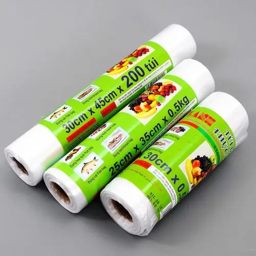 Cuộn 120,150,200 túi đựng thực phẩm An Lành 3 Kích Thước ( 120túi 25x35cm).( 150 túi 20x30cm ). ( 200 túi 17x25cm) Tiện Lợi Cuộn 250G 3