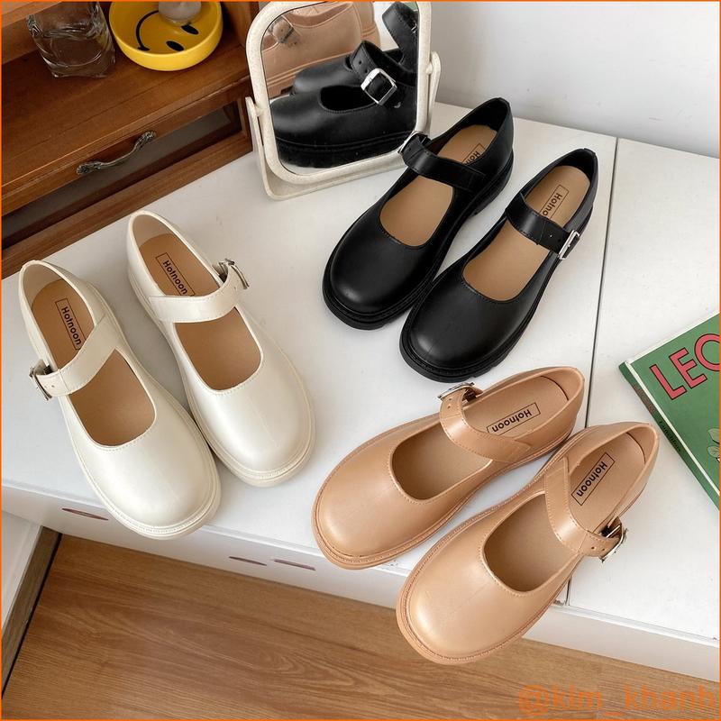 Giầy búp bê phong cách Mary Jane Oxford thời trang êm chân cá tính Nữ 5