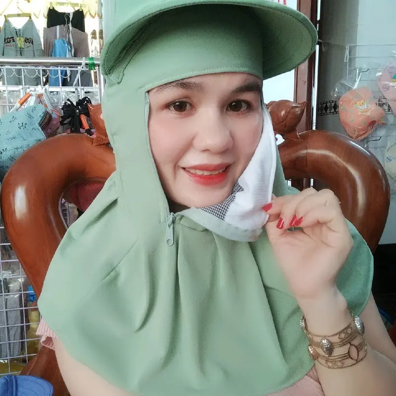 Nón khẩu trang khóa kéo bên Hong, vải thun ati-solen-thun gân, tặng kèm 2 quà ngẫu nhiên Women Nữ 8