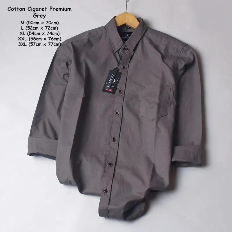kemeja polos panjang pria model slimfit M L XL Baju Formal 0