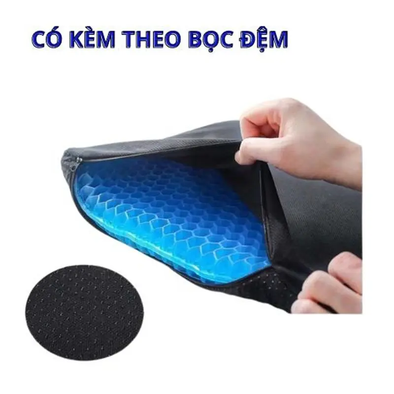 Đệm ngồi 3D Silicon Thế hệ mới chống mỏi thoáng khí 3