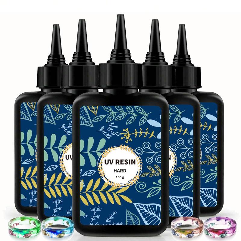 UV Resin Kit, Hard UV Resin, Fast Curing Resin for Jewelry Making, DIY Craft Decoration, Coating 0
