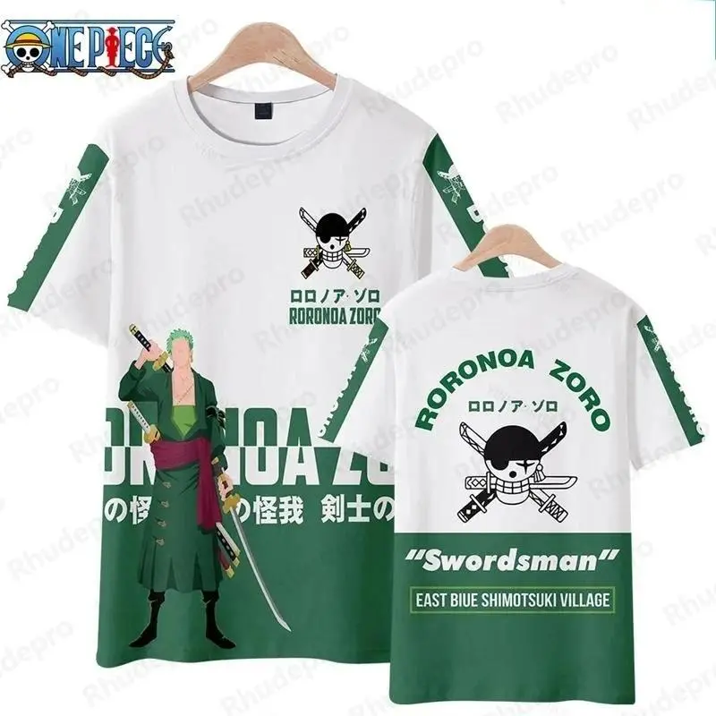 Áo Thun Nam, Phong Cách Anime Nhật Bản Mới, Thiết Kế Zoro Anime, ngắn Tay, In Kỹ Thuật Số 3D, Hợp Xu hướng, Thích Hợp Cho Mùa Xuân Và Mùa Hè, Áo Phông Hóa Trang, Quần Áo Nam