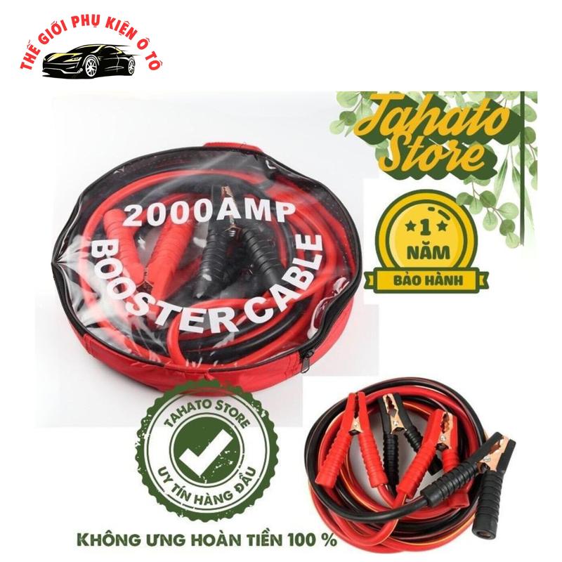  Dây Câu Bình Acquy - Dây Câu Bình Ắc quy Ô Tô Lõi Đồng Siêu To 2000ape Kích Điện Acquy Cứu Hộ Ô Tô 