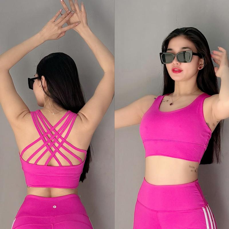 Áo Bra Thể Thao Tập Gym Yoga Aerobic Pickleball 8 Dây Nâng Đỡ Vòng 1 KÈM MÚT Chất Thun Lạnh Sport Tập Thể Dục 9