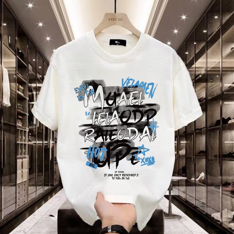 Áo thun nam tay ngắn cỡ lớn hiphop thương hiệu hợp thời trang Menswear Cổ Tròn