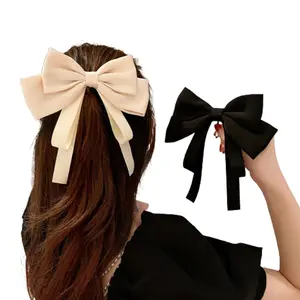 Minzo Jepit Rambut Anak Perempuan Korea Aesthetic Dewasa Model Tusuk Konde Rambut  Hitam Putih Style Clips  Pita Besar