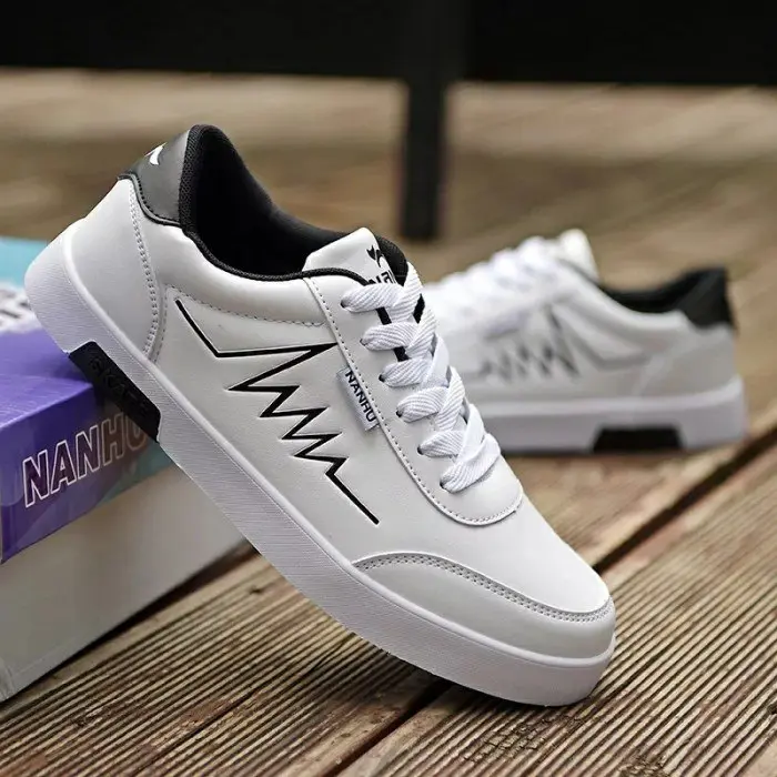 Sepatu Casual PTR08 Untuk Pria dan Wanita Termurah Warna Putih Olahraga Sport Shoes Sneakers Hitam 0
