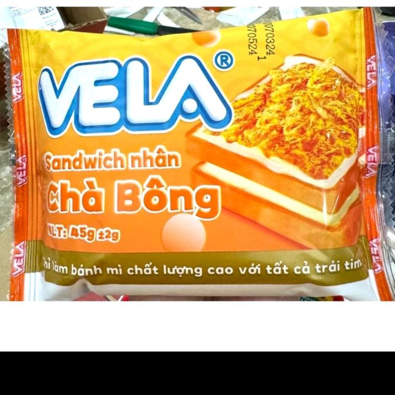 Bịch 10 cái bánh mì Sandwich nhân Chà bông Vela