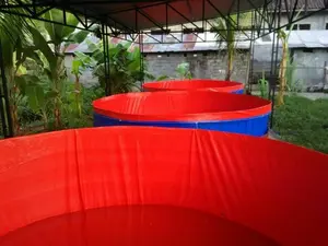 Terpal Kolam Bulat A12 Ukuran D2 Meter Tinggi 1 Meter Kwalitas Tebal Korea Terpal Ikan