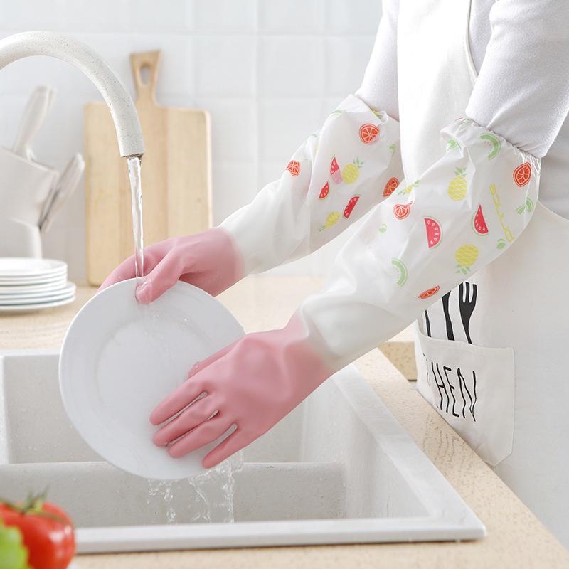 Housework Rubber Gloves Dish Clothes Washing Glove Laundry Toilet ...