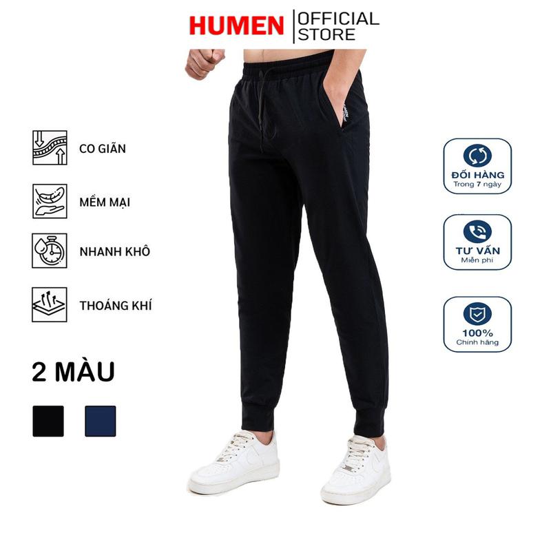 Quần JOGGER Nam HUMEN Quần Dài Thể Thao Sport Gym Form Rộng Thoải Mái Thiết Kế Basic