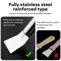 Gambar 【Apligod】SPATULA PENGIKIS NODA KERAK DAPUR SERBAGUNA SCRAPER KAPES BESI GAGANG KARET - Curved dari Apligod Kota Bekasi 4 Tokopedia