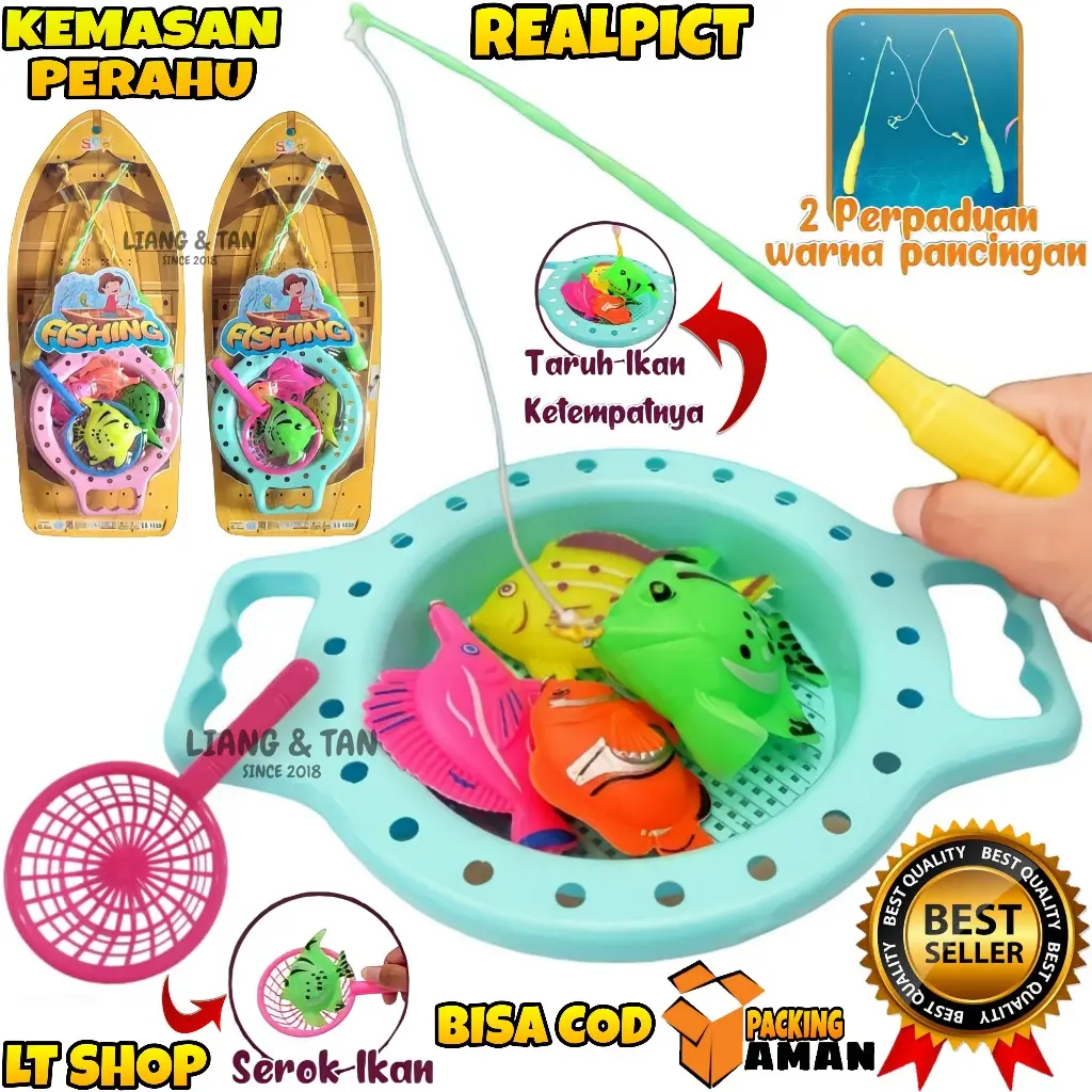 ( BISA COD ) PROMO Mainan Anak Pancingan Magnet + Tempat Ikan Dan Serok Kemasan Perahu / Mancing Mania Melatih Ketangkasan Anak / Mainan Edukasi Anak / Mainan Anak Laki Laki / Mainan Anak Perempuan SNI Murah