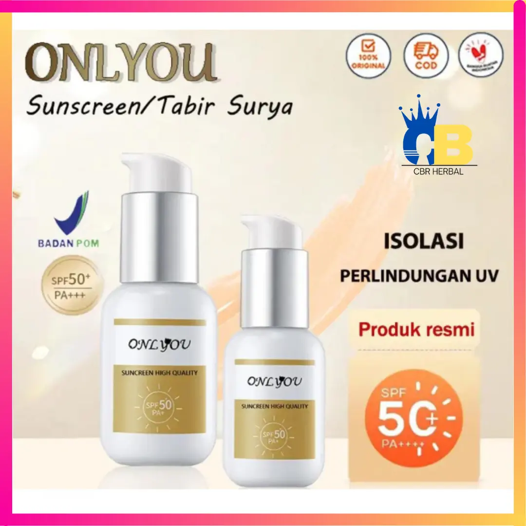 Beli 1 Gratis 1 ONLYOU Sunscreen Cream Whitening Waterproof Tabir Surya Pelembab Kulit Perlindungan Uv Viral