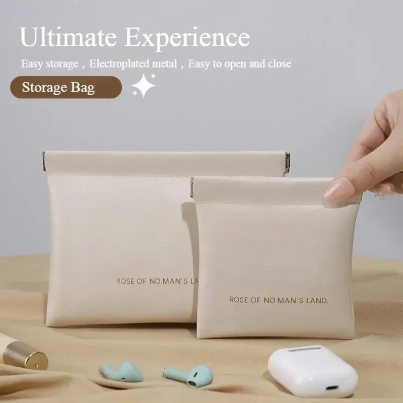 Simple Lipstick Makeup Storage Bag Women Fashion Portable Mini Key Jewelry Cosmetic Organizer Pouch Storage Bags