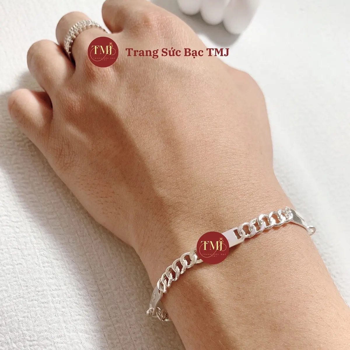 Lắc tay Nam B.a.c Ta dày dặn cá tính TMJ (Tặng Kèm Hộp,Có Bảo Hành Làm Sáng)