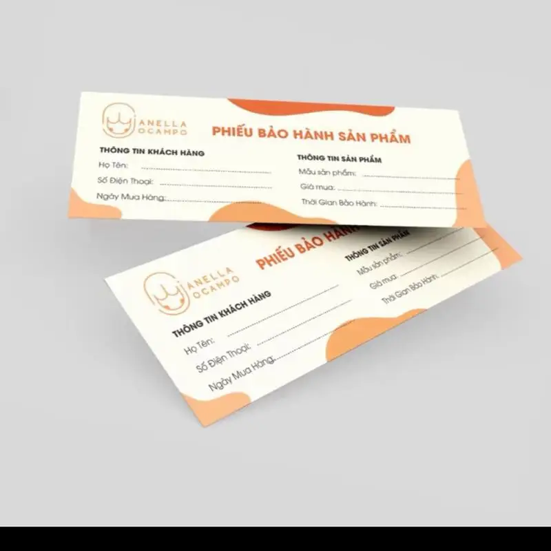 Phiếu Bảo Hành + Kèm Theo Hướng Dẫn Sử Dụng