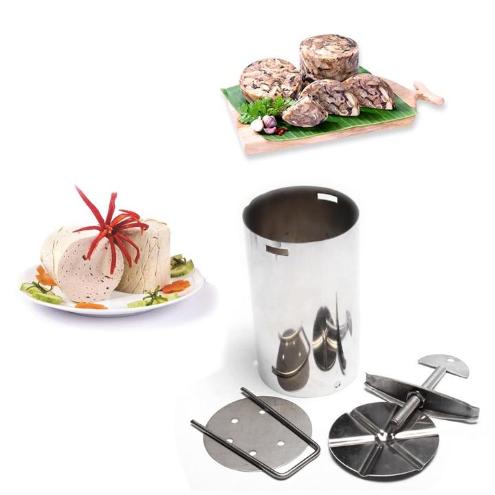  Khuôn làm giò Khuân Giò Đủ cỡ-Loại 1kg 2kg - Khuôn giò xào giò thủ giò Đông-Chất liệu inox xịn 