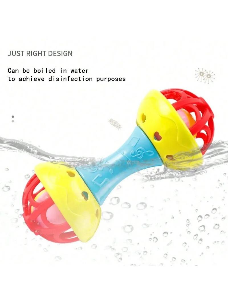 Product Introduction of 1pc random color Toddler Double-headed Hand Rattles Soothing Hand Grip Rattles Toys Baby Rattle Baby Nibbling Toys Baby Toys 0 - 2