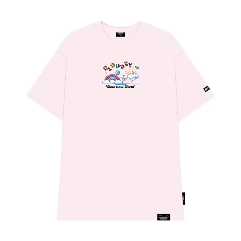Áo thun nữ nam unisex tay lỡ phông localbrand CLOUDZY form rộng teen cổ tròn trắng oversize TOMORROW 1