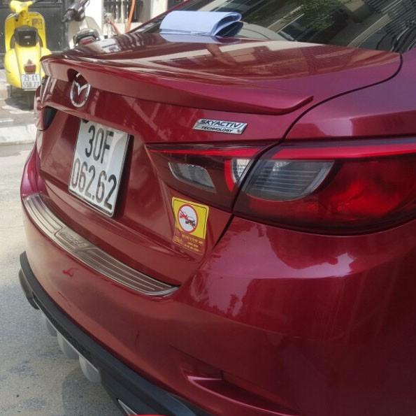 Đuôi gió liền cốp dành cho xe MAZDA 2 sedan đời 2015- 2021, 2022, Cánh gió lướt Mazda 2 , tặng kèm băng dính 3M