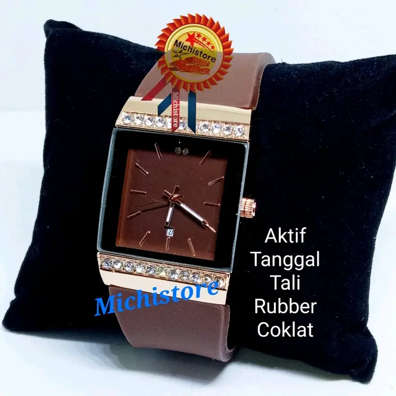 BISA COD, JAM TANGAN RUBBER WANITA ANALOG TANGGAL AKTIF Quartz 6