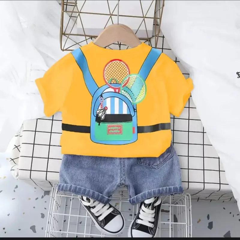 Setelan baju anak laki laki perempuan 6bln-5thn | Setelan vn polo bear diary / vn tas raket 7