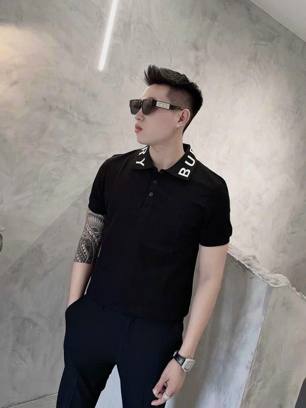 Áo thun nam cổ trụ tay ngắn thêu chữ cổ cực đẹp, vải cotton co giãn thoáng mát trẻ trung năng động Có Cổ Polo Menswear Shirt Nhung