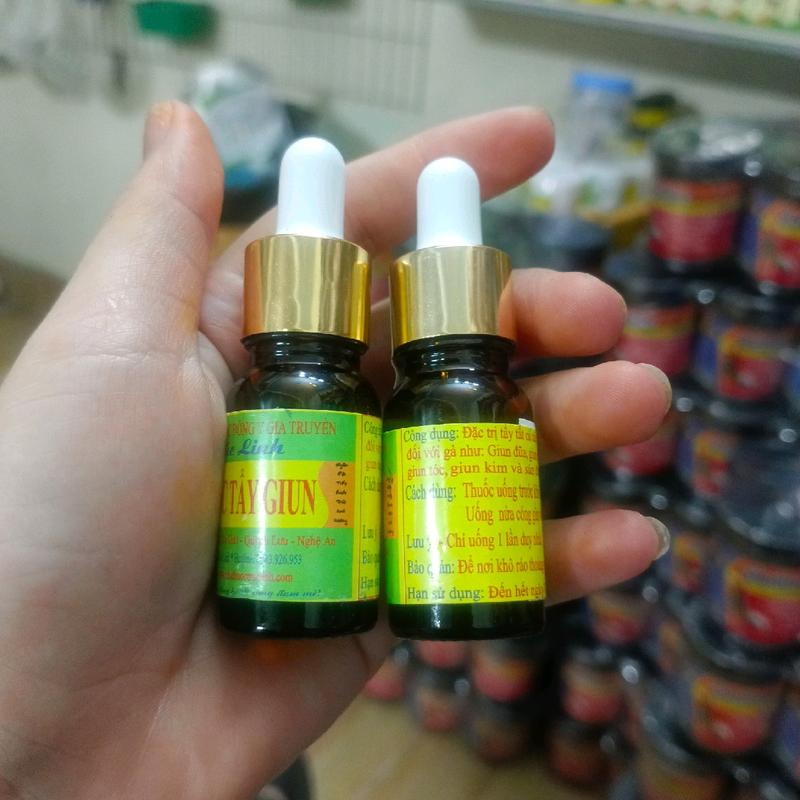 Lọ sổ giun Trúc Linh dành cho gà chọi dạng nước